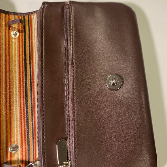 Etienne Aigner Burgundy Leather Wallet Card Holder - Vintage - Picture 5 of 10